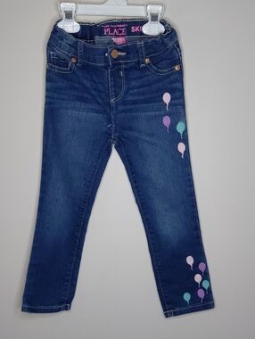 The Childrens Place Hand Painted Girls Jeans 4T